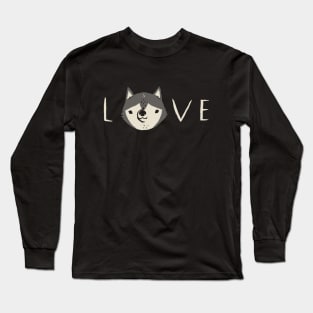 husky love Long Sleeve T-Shirt